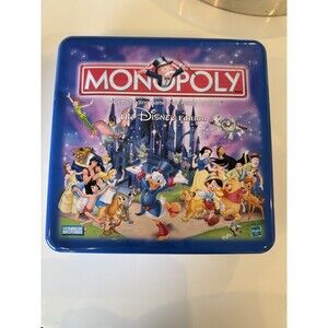 Monopoly The Disney Edition Collector's Tin 2001 Rare Complete Board Game